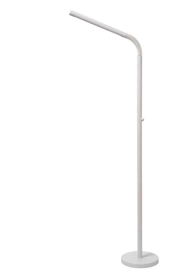 Lucide GILLY - wiederaufladbare Stehlampe Mit Leselampe - Akku/Batterie - LED Dim. - 1x3W 2700K - Weiß - AUSgeschaltet